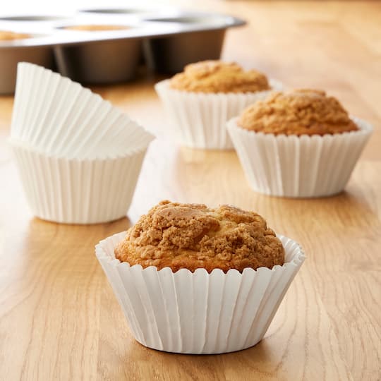 White Jumbo Baking Cups by Makery®